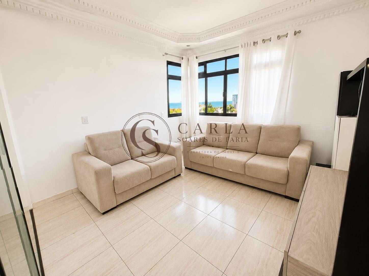 Cobertura Duplex Mobiliada– Praia do Tombo, Guarujá (Locação Anual)