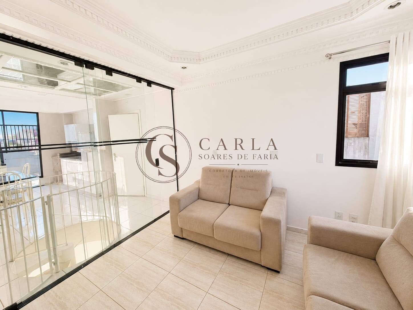 Cobertura Duplex Mobiliada– Praia do Tombo, Guarujá (Locação Anual)