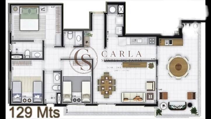Apartamento com 3 dormitórios para alugar, 117 m² - Astúrias - Guarujá/SP